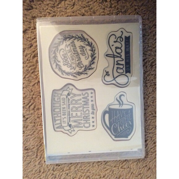 INVENTORY REDUCTION SALE. STAMPIN UP! Cup of Cheer Clear-Mount stamp set/4 B49 - Picture 3 of 3